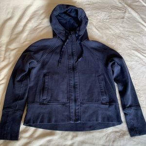 Lululemon cropped zip up hoodie sweatshirt thumb holes sz 6